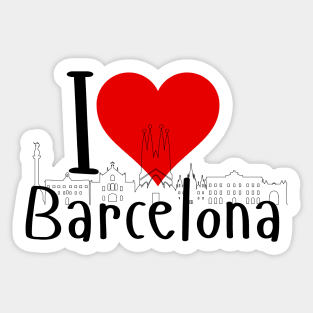 I Love Barcelona Sticker